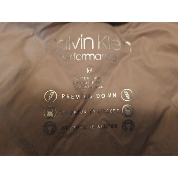 Calvin Klein Performance Down Puffer Vest Womens M Quilted Full Zip Gorpcore - Picture 5 of 8